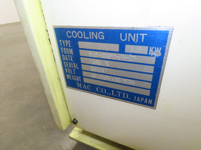 Mac MAC-110SPC-FR-0T Okuma Oil Chiller Cooler Unit 200V 3Ph 15G Tank 1.1kw