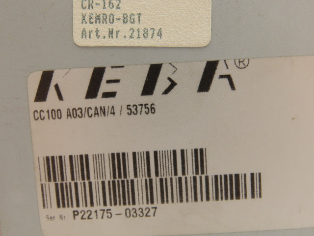 Keba CC100A03/CAN/4/53756 PLC Chassis 16-Slot Rack w/Motherboard 1842E-0