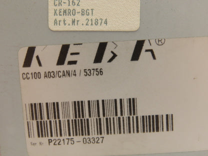Keba CC100A03/CAN/4/53756 PLC Chassis 16-Slot Rack w/Motherboard 1842E-0