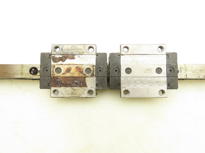 Bosh Rexroth R165119420 Ball Car Linear Guide Carriage Blocks 15x252mm 10" Rail