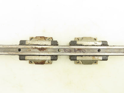 Bosh Rexroth R165119420 Ball Car Linear Guide Carriage Blocks 15x252mm 10" Rail