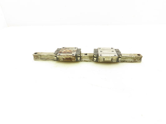 Bosh Rexroth R165119420 Ball Car Linear Guide Carriage Blocks 15x252mm 10" Rail