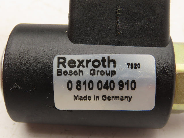 Bosch Rexroth 0 810 040 910 Directional Cartridge Poppet Valve 24VDC Solenoid
