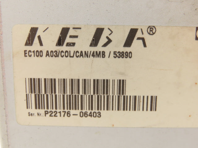 Keba EC100A03/C0L/CAN/4MB/53890 PLC Chassis 16-Slot Rack w/Motherboard 1842E-0