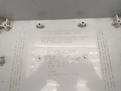Kraloy JBX12126 Electrical Enclosure 12x12x6" PVC Junction Pull Box 822 Cu In