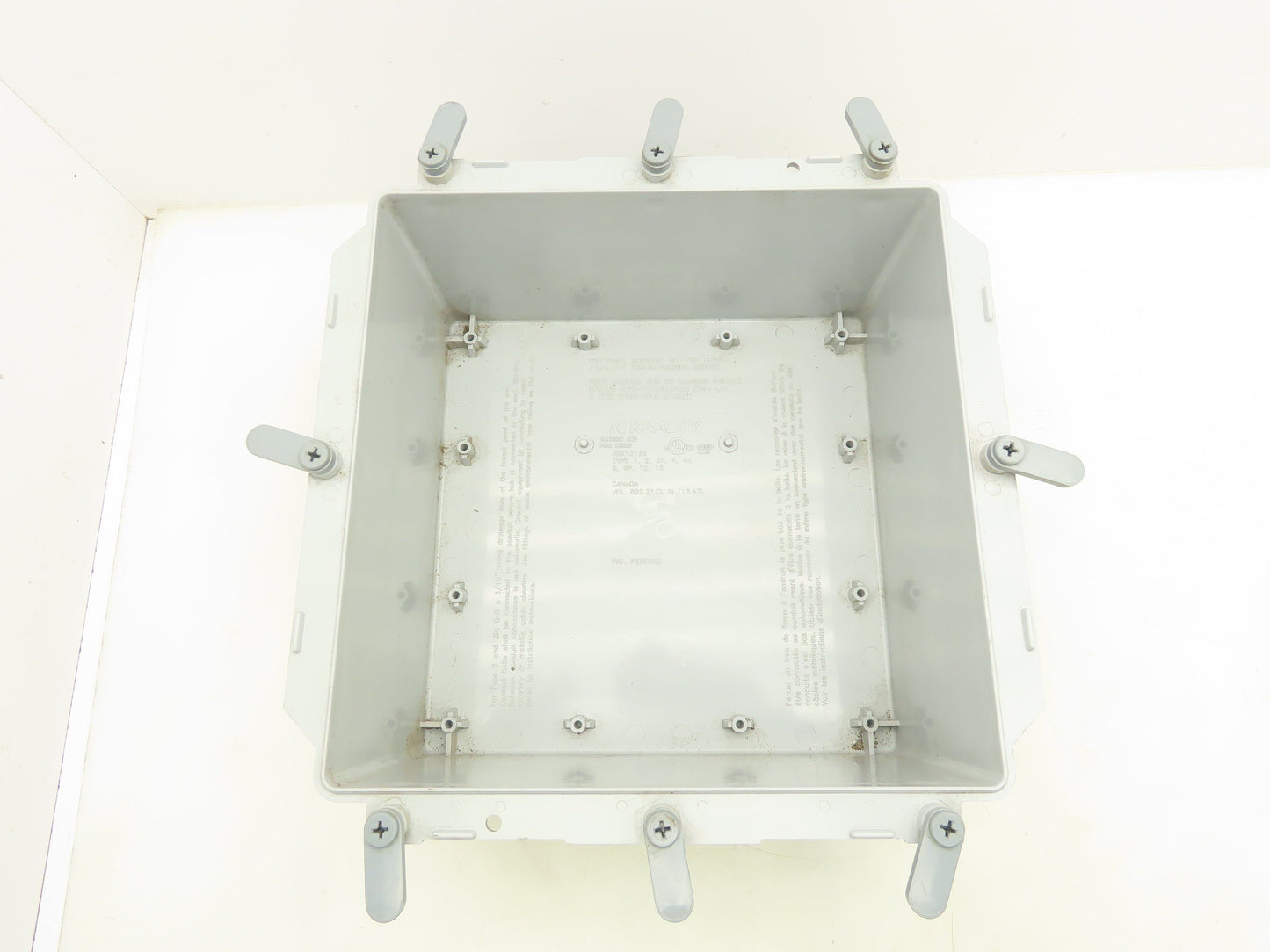 Kraloy JBX12126 Electrical Enclosure 12x12x6" PVC Junction Pull Box 822 Cu In