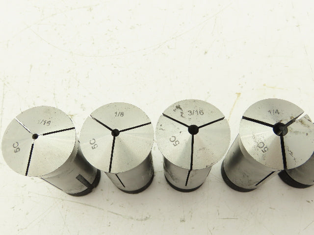 5C Round Collet Set 1/16" to 1/2" by 16ths  Lot of 8