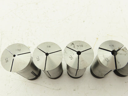 5C Round Collet Set 1/16" to 1/2" by 16ths  Lot of 8