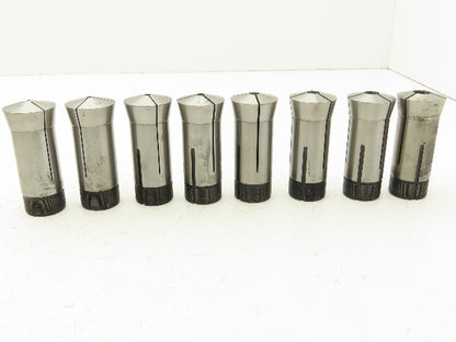 5C Round Collet Set 1/16" to 1/2" by 16ths  Lot of 8