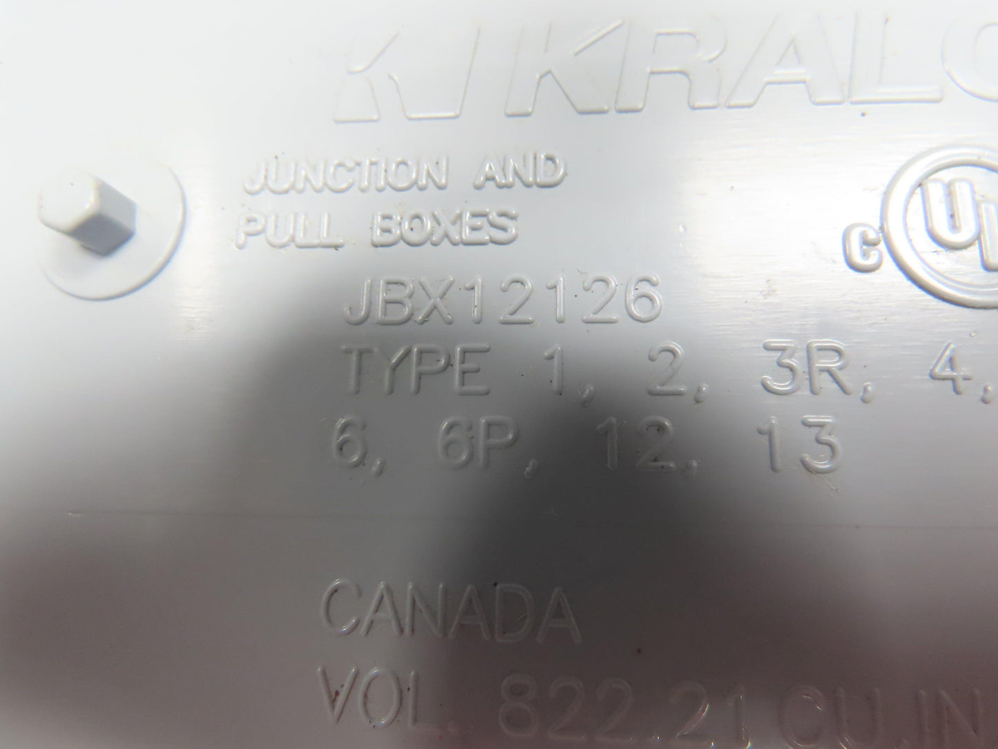 Kraloy JBX12126 Electrical Enclosure 12x12x6" PVC Junction Pull Box No Lid