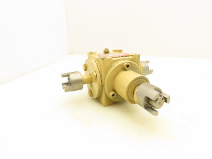 Hub City 0220-21101 M3 Right Angle Gear Drive 1:1 Reducer 5/8" Dual Shaft