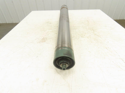 Hytrol 4"x 37" Belt Conveyor Crowned Idler Tail Pulley Roller 38"BF