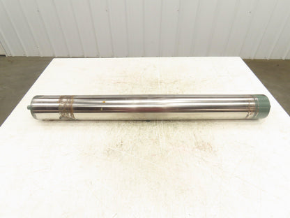 Hytrol 4"x 37" Belt Conveyor Crowned Idler Tail Pulley Roller 38"BF