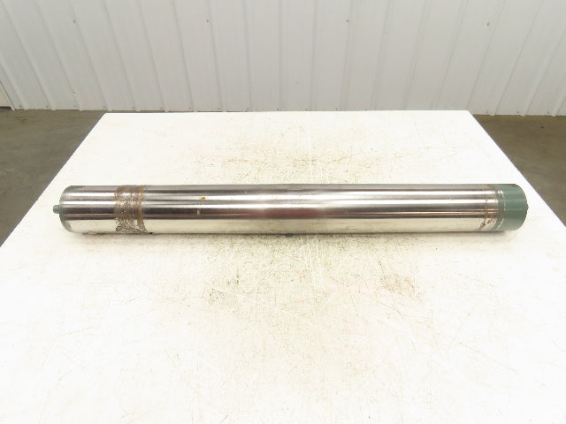 Hytrol 4"x 37" Belt Conveyor Crowned Idler Tail Pulley Roller 38"BF