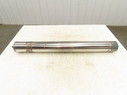 Hytrol 4"x 37" Belt Conveyor Crowned Idler Tail Pulley Roller 38"BF