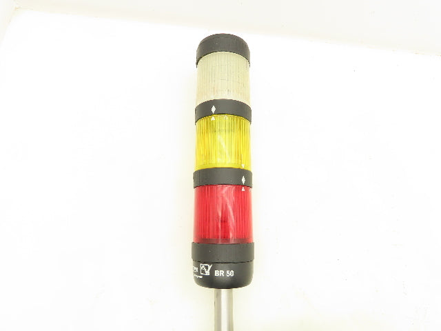 Pfannenberg BR50 Stacklight Signal Tower Red Yellow Clear Mounting Bracket 230V