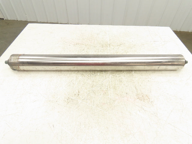 Hytrol 3.5"x 36" Belt Conveyor Idler Tail Pulley 38"BF Steel Drum Roller