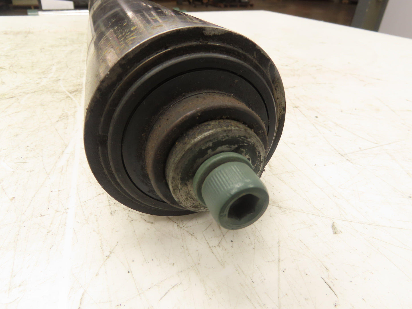 Hytrol 3.5"x 36" Belt Conveyor Idler Tail Pulley 38"BF Steel Drum Roller