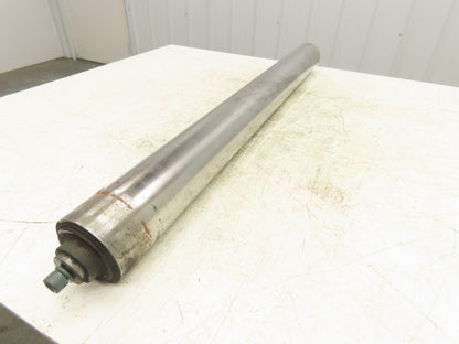 Hytrol 3.5"x 36" Belt Conveyor Idler Tail Pulley 38"BF Steel Drum Roller