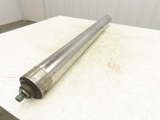 Hytrol 3.5"x 36" Belt Conveyor Idler Tail Pulley 38"BF Steel Drum Roller