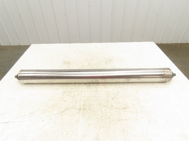 Hytrol 3.5"x 36" Belt Conveyor Idler Tail Pulley 38"BF Steel Drum Roller