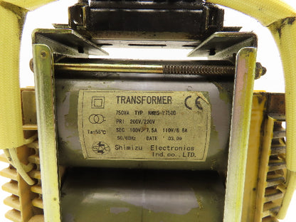 Shimizu Electronics NWBS-V750D Transformer PRI 200/220V SEC 100/110V 750VA
