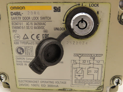 Omron D4BL-2DRG Solenoid Interlock Safety Door Switch 24VDC