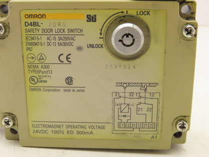 Omron D4BL-2DRG Solenoid Interlock Safety Door Switch 24VDC