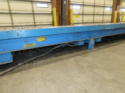 Hytrol 77"x 28' 6" Belt Drive Accumulating Pallet Conveyor 2.5" Roller 73"BF