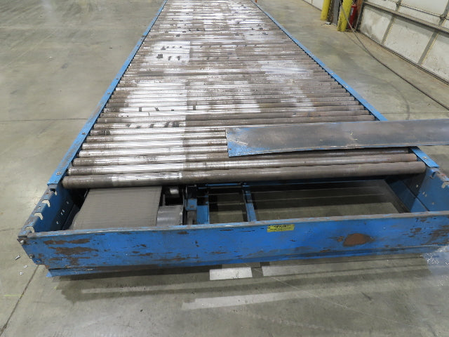 Hytrol 77"x 28' 6" Belt Drive Accumulating Pallet Conveyor 2.5" Roller 73"BF