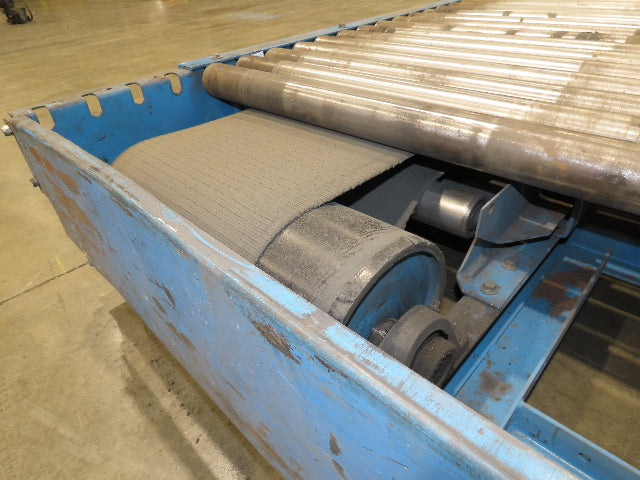 Hytrol 77"x 28' 6" Belt Drive Accumulating Pallet Conveyor 2.5" Roller 73"BF