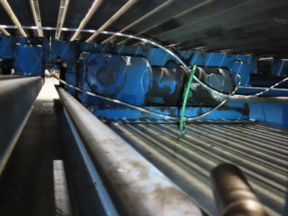 Hytrol 77"x 28' 6" Belt Drive Accumulating Pallet Conveyor 2.5" Roller 73"BF
