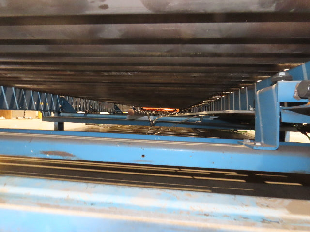 Hytrol 77"x 28' 6" Belt Drive Accumulating Pallet Conveyor 2.5" Roller 73"BF