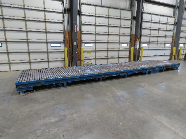 Hytrol 77"x 28' 6" Belt Drive Accumulating Pallet Conveyor 2.5" Roller 73"BF