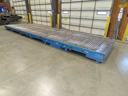 Hytrol 77"x 28' 6" Belt Drive Accumulating Pallet Conveyor 2.5" Roller 73"BF