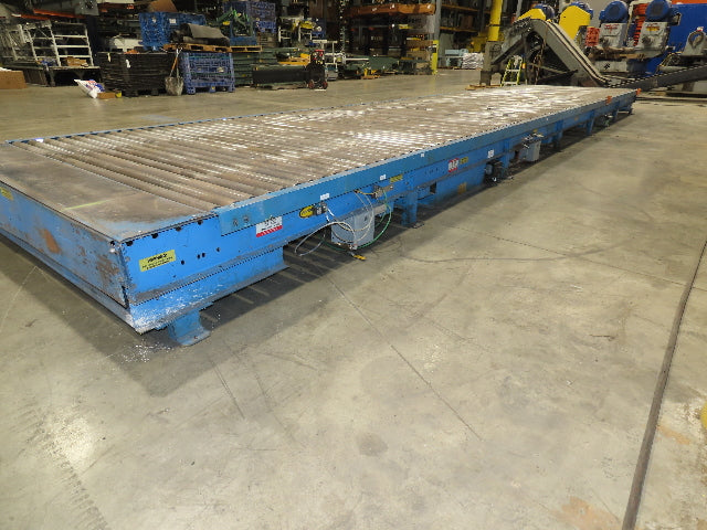 Hytrol 77"x 28' 6" Belt Drive Accumulating Pallet Conveyor 2.5" Roller 73"BF