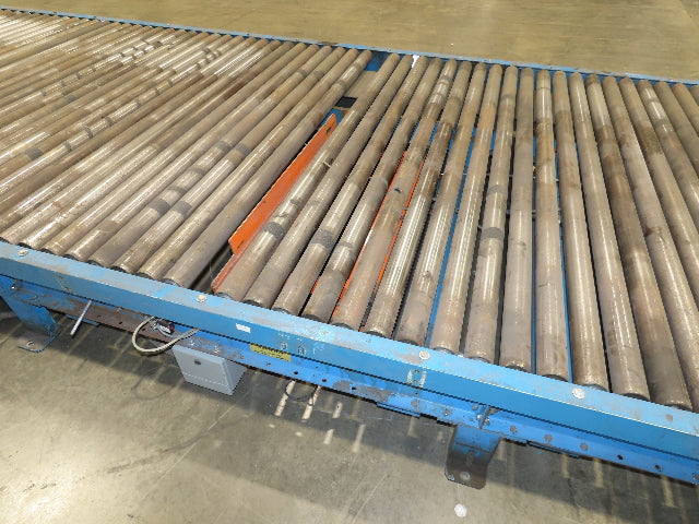 Hytrol 77"x 28' 6" Belt Drive Accumulating Pallet Conveyor 2.5" Roller 73"BF