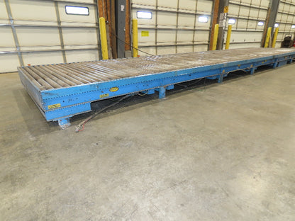 Hytrol 77"x 28' 6" Belt Drive Accumulating Pallet Conveyor 2.5" Roller 73"BF