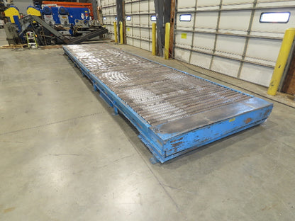 Hytrol 77"x 28' 6" Belt Drive Accumulating Pallet Conveyor 2.5" Roller 73"BF