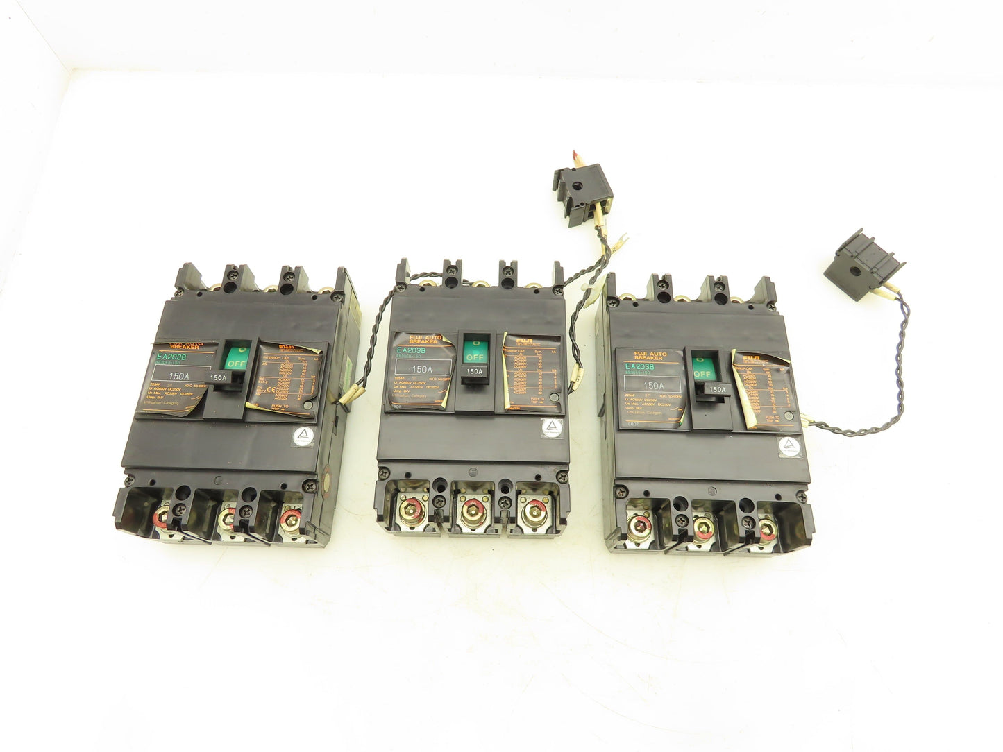 Fuji Electric EA203B Auto Circuit Breaker 150A 3 Pole Lot of 3