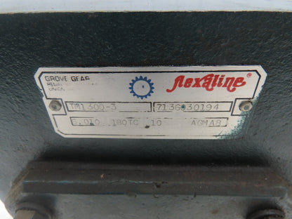Grove Gear TM1300-3 Flexline Gearbox Speed Reducer 10:1 Ratio 6Hp 180TC Frame