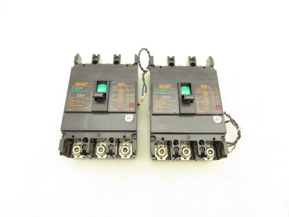 Fuji Electric EA203B Auto Circuit Breaker 200A 3 Pole Lot of 2