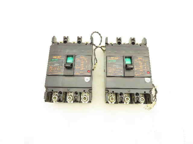 Fuji Electric EA203B Auto Circuit Breaker 200A 3 Pole Lot of 2