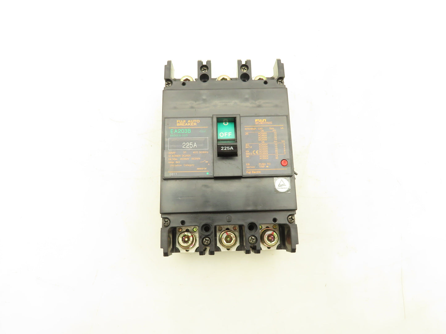 Fuji Electric EA203B Auto Circuit Breaker 225A 3 Pole