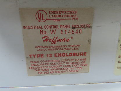 Hoffman Electrical Enclosure 72x36x24" Freestanding Dual Access Rear Door