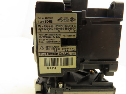 Fuji Electric SC-05 Magnetic Contactor Thermal Overload Relay 120V Coil Lot of 5