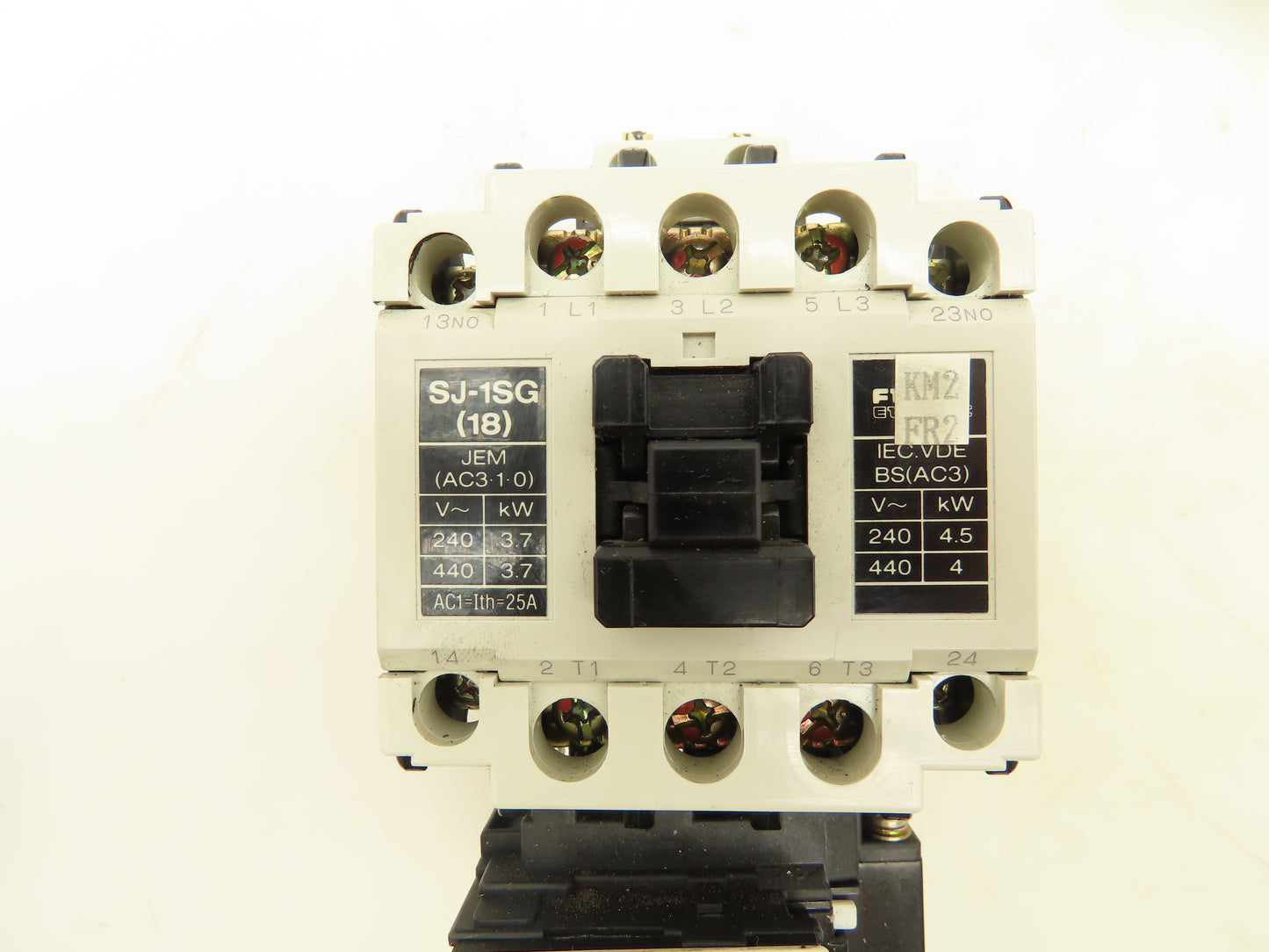 Fuji Electric SJ-1SG Magnetic Contactor Thermal Overload Relay 24V Coil Lot of 3