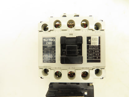 Fuji Electric SJ-1SG Magnetic Contactor Thermal Overload Relay 24V Coil Lot of 3
