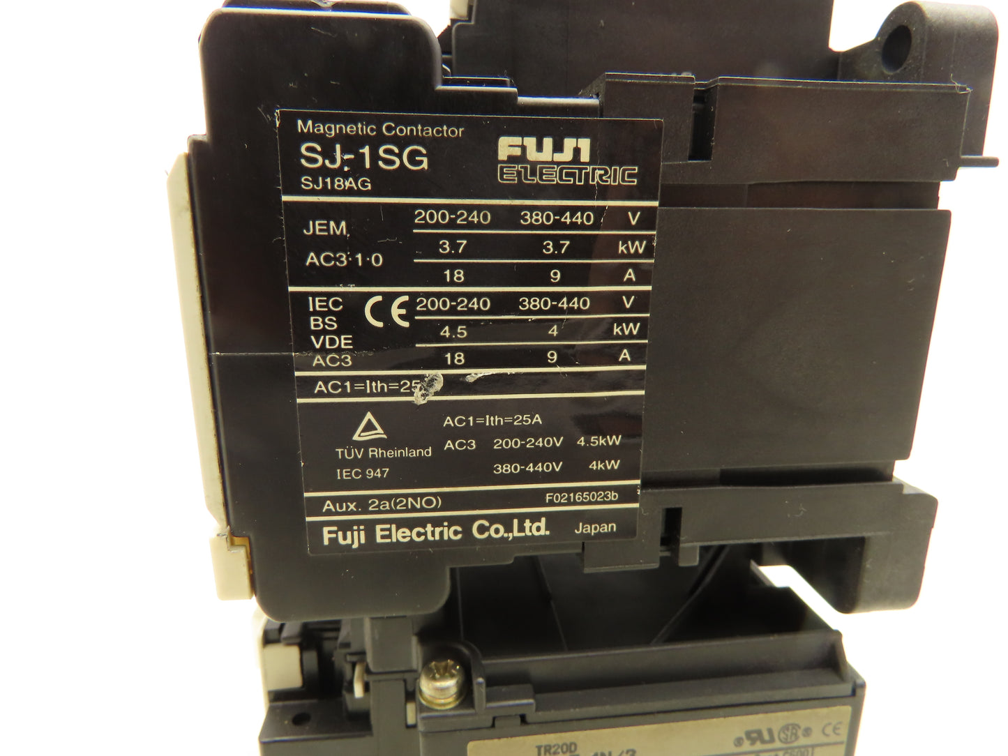 Fuji Electric SJ-1SG Magnetic Contactor Thermal Overload Relay 24V Coil Lot of 3