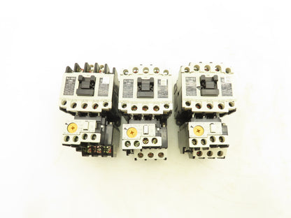 Fuji Electric SJ-1SG Magnetic Contactor Thermal Overload Relay 24V Coil Lot of 3